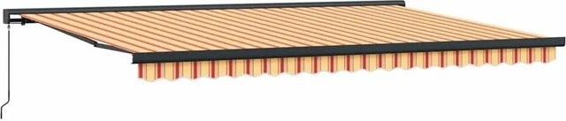 vidaXL Einziehbare Markise in Gelb und Orange, B/T: 500 x 300 cm - Bild 1