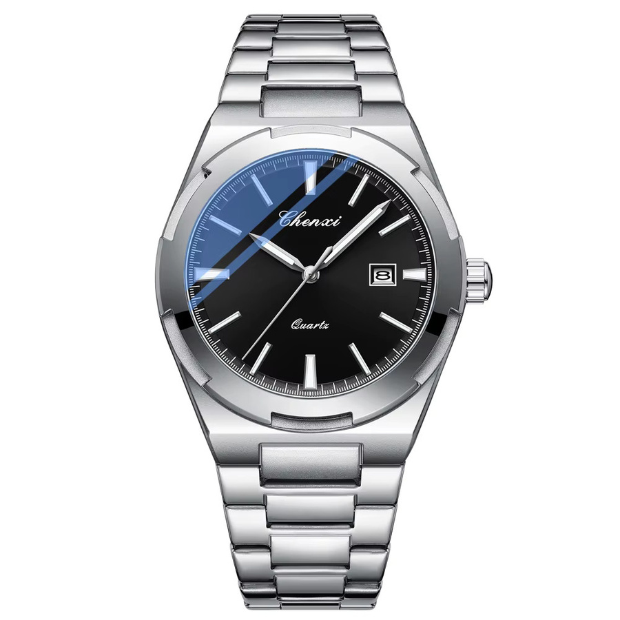 CHENXI Armbanduhr Quarz, Edelstahl, Blau, Herren - Bild 5