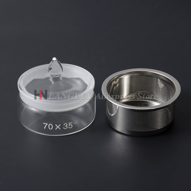 langley Aufbewahrungstank für Uhrenreparaturöl, Edelstahl, Silber, 60 x 30 mm, 70 x 35 mm - Bild 1