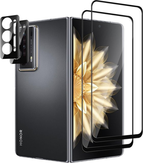 Honor Magic V2 3D gebogenes Schutzglas für das Kameraobjektiv, gehärtetes Glas, transparent - Bild 1