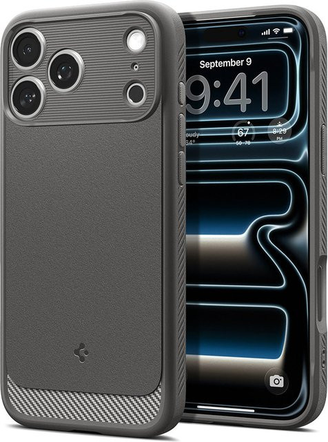 Spigen Rugged Armor MagSafe-Hülle für Apple iPhone 18 Pro und iPhone 17 Pro, Grau - Bild 1