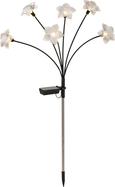 LIVARNO LED-Solarleuchte Blüte in Weiß mit Dämmerungssensor für Garten, Terrasse und Balkon - Bild 1