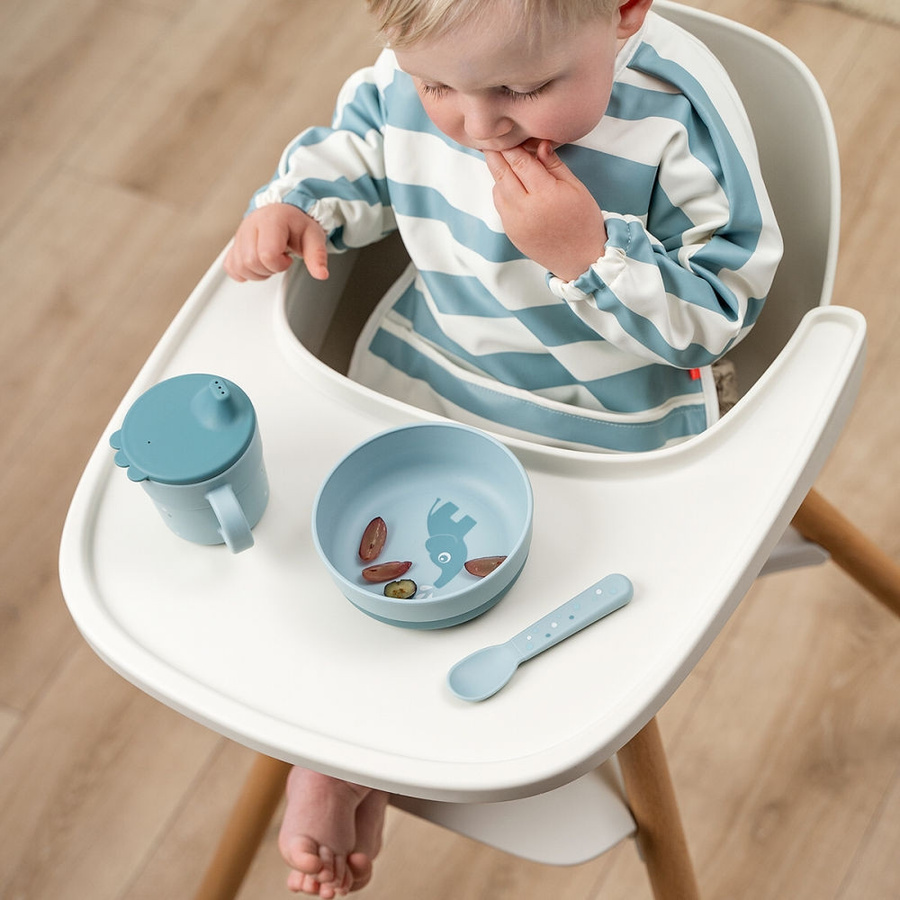 Done by Deer Foodie Spout Cup Happy Dots Blue Trinklernbecher für Kinder mit Deckel - Bild 2