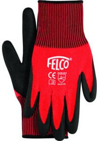 Felco Arbeitshandschuhe gestrickt mit Nitrilbeschichtung in Rot und Schwarz Größe S - Bild 1