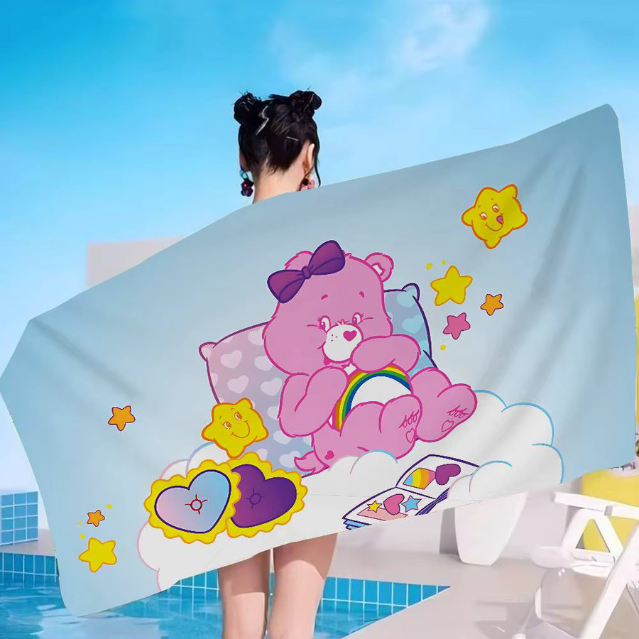 C-care B-bears Cartoon Mikrofaser Strandtuch in Multicolour, saugfähig und schnell trocknend für Yoga, Schwimmen und Reisen - Bild 2