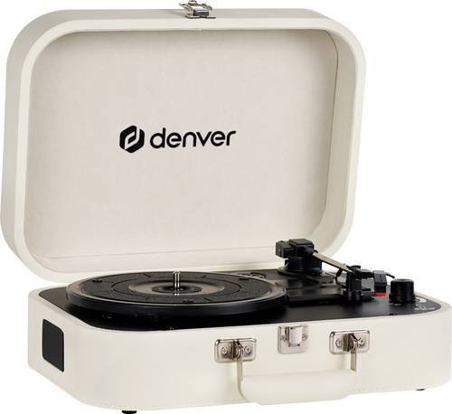 Denver VPL-130 Plattenspieler mit integriertem Lautsprecher und USB-Anschluss in Weiß - Bild 1