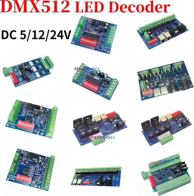 SAGE LU MEI DMX512 LED Controller Dimmer für konstante Spannung mit gemeinsamer Anode, DC 5-24V - Bild 1