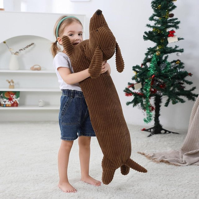 Dackel Hund Stofftier Plüsch, Langes Würstchenhund Körperkissen, 70cm - Bild 1