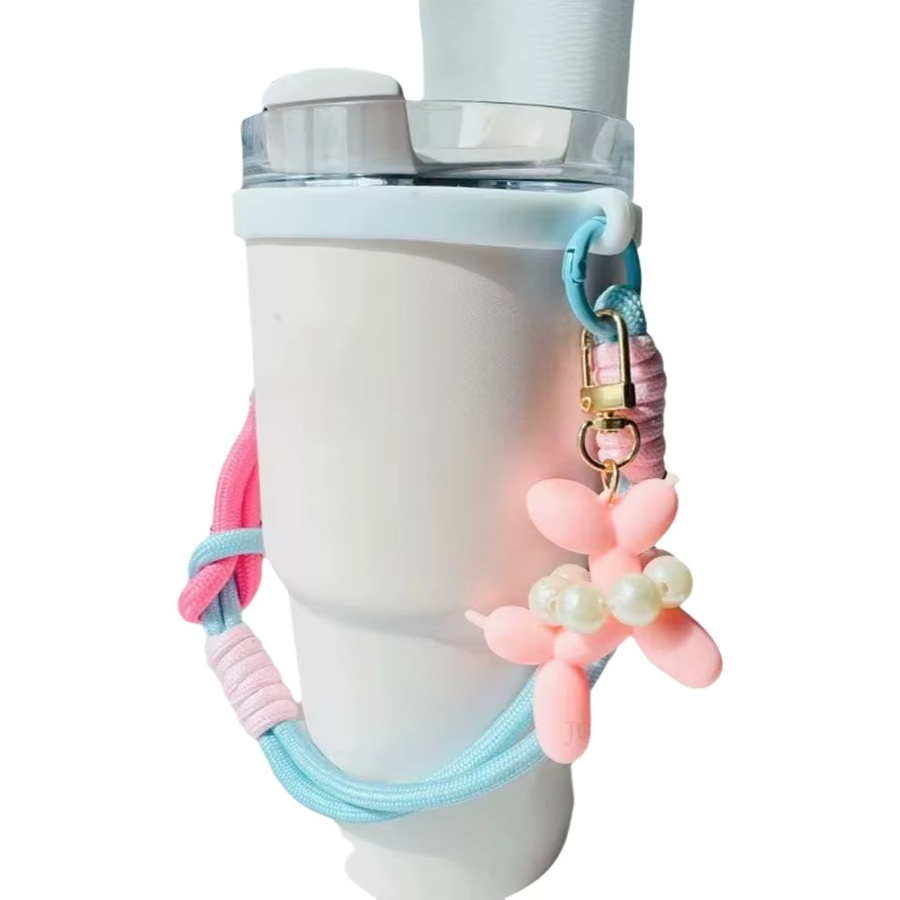 JONBT Silikon Griffbandhalter für Becher mit 6-10 cm Durchmesser, Trageband als Zubehör für Stanley 30oz und 40oz Becher - Bild 2