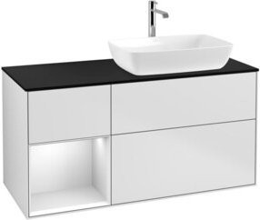 V&B Waschtischunterschrank Finion in Weiß lackiert, Breite: 120 cm, Tiefe: 50,1 cm, Höhe: 50,1 cm - Bild 1