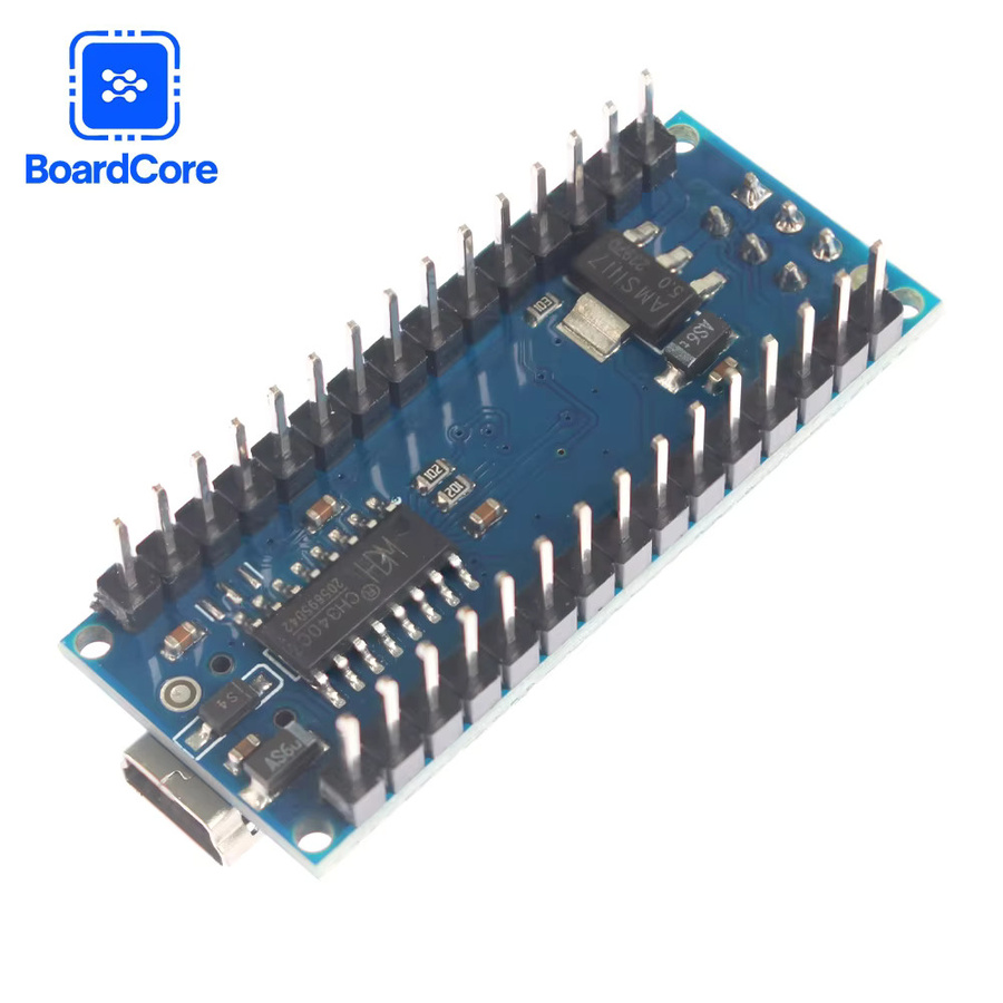 Arduino Nano Controller ATMEGA328P mit Bootloader und CH340 USB-Treiber in Blau mit USB-C, Micro USB und Mini Nano 3.0 Anschlüssen - Bild 2
