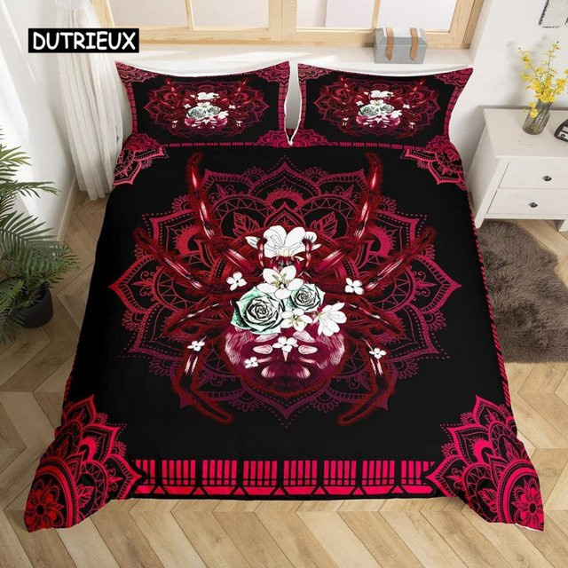 Bettwäsche Set Spinne und Tiere aus Mikrofaser mit 3D-Druck, Mehrfarbig, B/H: 135 x 200 cm - Bild 1