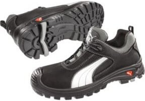 Puma Safety Sicherheitsschuh Cascades Low aus Leder in Schwarz/Weiß, Größe 43, S3 HRO SRC nach EN ISO 20345 - Bild 1