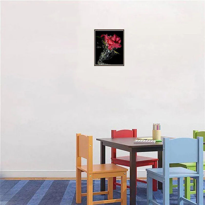 FIYO 5D Diamond Painting Rosen Blumen Rot Wanddeko B/H: 20 x 30 cm - Bild 2