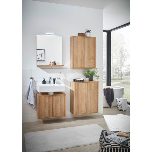 Fackelmann Hängeschrank FINN in Asteiche Braun mit 2 Türen, B/H/T: 60 x 75 x 20,1 cm - Bild 2