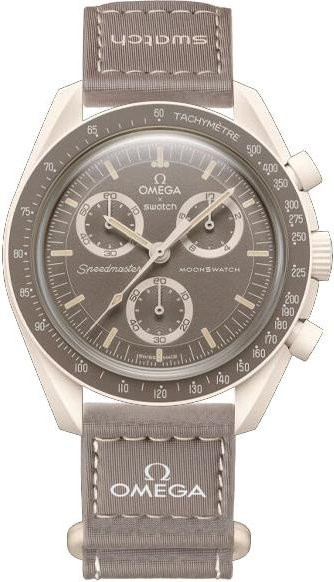 Swatch x Omega Armbanduhr, Bioceramic, Braun, Grau, Herren - Bild 1