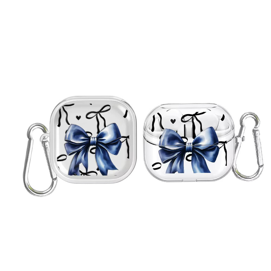 Transparente Klarsichthülle mit Schleifen-Design für Samsung Galaxy Buds 2, Live, 4 Pro, 4 Pro, 3 Pro, 3 FE - Bild 4