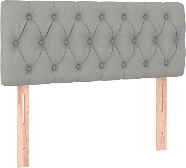 vidaXL LED Kopfteil modern in Hellgrau mit integrierter Beleuchtung und USB-Ladeport, B/T/H: 90 x 7 x 78/88 cm - Bild 1