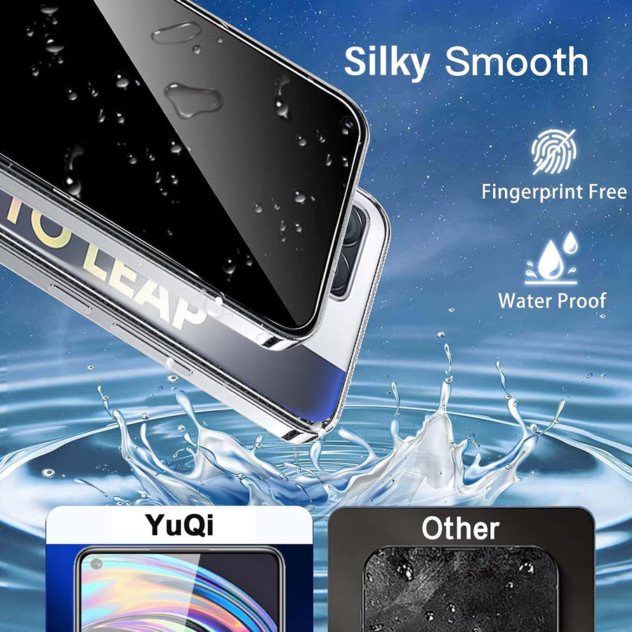 Anti-Spionage Displayschutz aus gehärtetem Glas für OPPO Realme 8 Pro in Transparent - Bild 2
