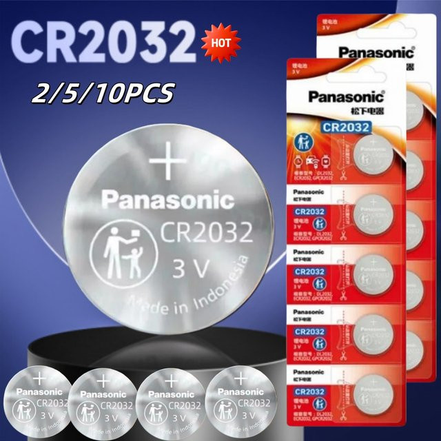 Panasonic CR2032 Lithium-Batterie 3V Knopfzellen in Silber - Bild 1