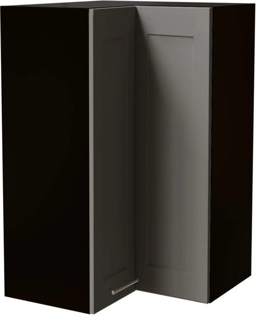 Feldmann-Wohnen Eckhängeschrank Oslo in Schwarz und Staubgrau Matt, B/T/H: 60 x 60 x 96 cm - Bild 1