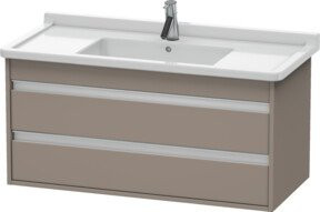 Duravit Waschtischunterschrank Ketho in Beige, wandhängend mit 2 Schubladen, B/T/H: 100 x 45,5 x 48 cm - Bild 1