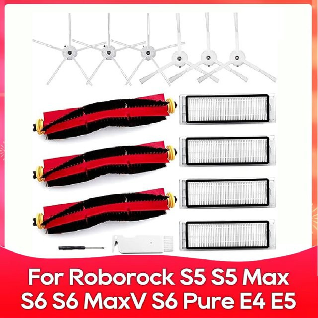 Ersatzteil-Set für Xiaomi Roborock Staubsauger mit Rollbürste, HEPA-Filter und Wischtüchern in Multicolor - Bild 1