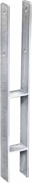 GartenLand H-Pfostenträger aus Stahl für 7 x 7 cm Pfosten in H-Form zur Erdverankerung - Bild 1