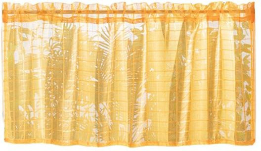 Linggo Fenstervorhang in Orange aus Polyester als kurzer Sichtschutz für die Küche - Bild 1