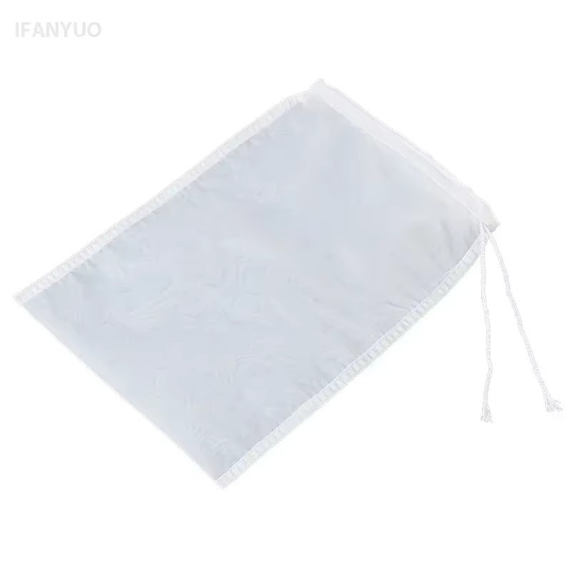 Wiederverwendbarer Nylon-Siebbeutel mit Feinmaschengewebe in Weiß zum Filtern von Joghurt, Tee, Käse, Sojamilch oder Nüssen - Bild 5