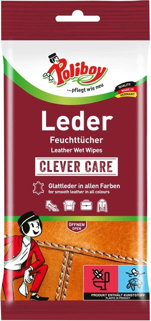 Poliboy Leder Feuchttücher 20 Stück - Bild 1