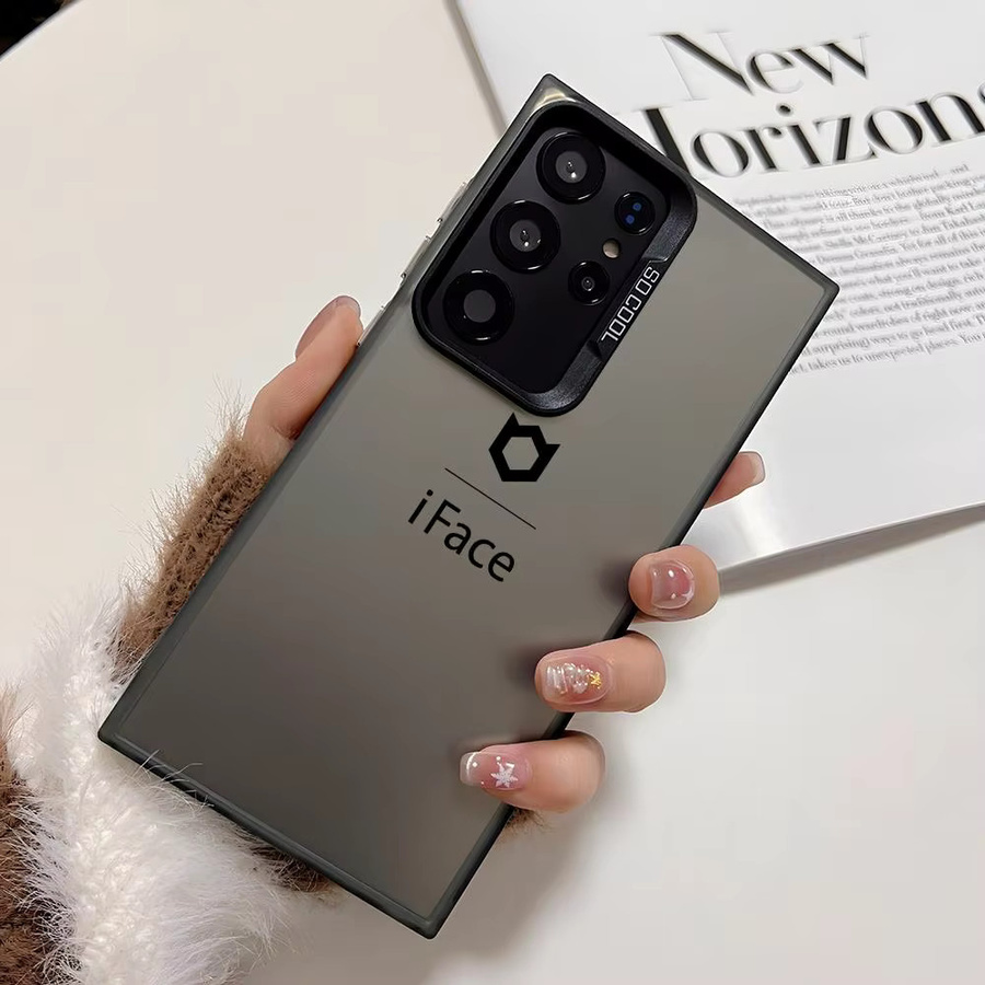 I-iFace Stoßfeste Handyhülle für Samsung Galaxy S25 S24 S23 S22 Ultra Plus 5G aus glänzendem TPU in Schwarz - Bild 1