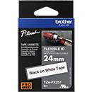 Brother Schriftbandkassette TZe-FX251 Flexibel, Breite: 24 mm, Farbe: Weiß, Schriftfarbe: Schwarz - Bild 4