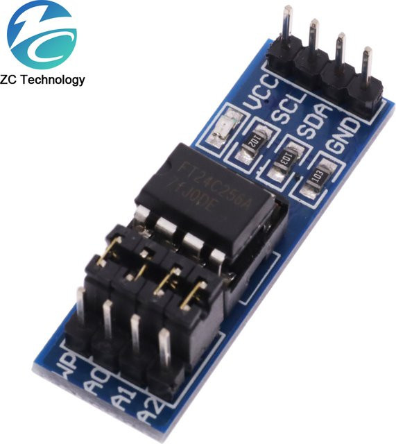 AT24C256 I2C EEPROM Speicher Modul mit 8-Pin Chip und Indikator in Blau - Bild 1