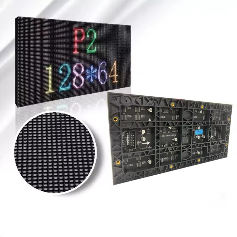 P2 Indoor RGB Matrix Panel Vollfarb LED-Modul mit 128x64 Pixeln, HUB75-Schnittstelle, 32 Scan, Programmierbare HD Videowand, Schwarz, B: 25,6 cm, H: 12,8 cm - Bild 3