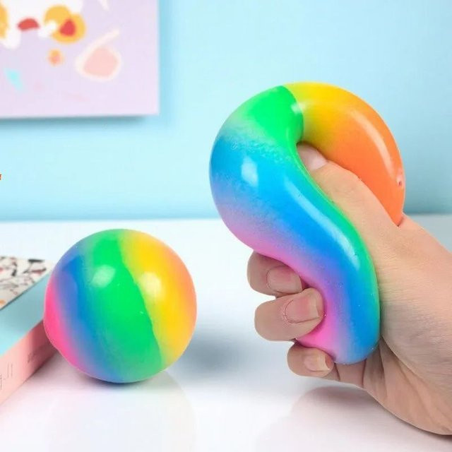soulbao Stress Relief Ball, Regenbogen Farbverlauf, Bunt / Mehrfarbig - Bild 1