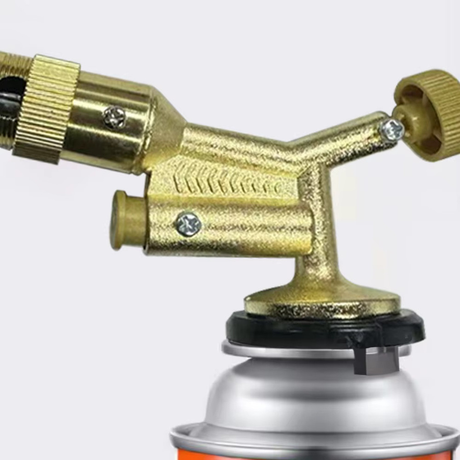 Gasbrenner Flammenkopf aus Messing in Gold für Propanrohre und Lötarbeiten - Bild 4