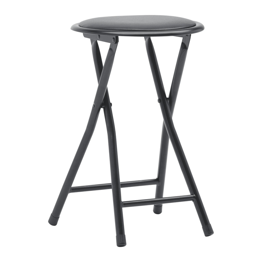 Based Klapphocker Raki II Schwarz mit Kunstleder und Metallgestell B/T/H: 45 x 30 x 30 cm - Bild 2