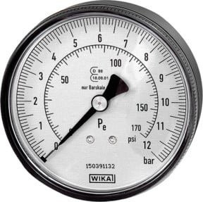 Riegler Manometer in Weiß mit Durchmesser 80 mm, ungeeicht, G 1/4 Anschluss hinten - Bild 1