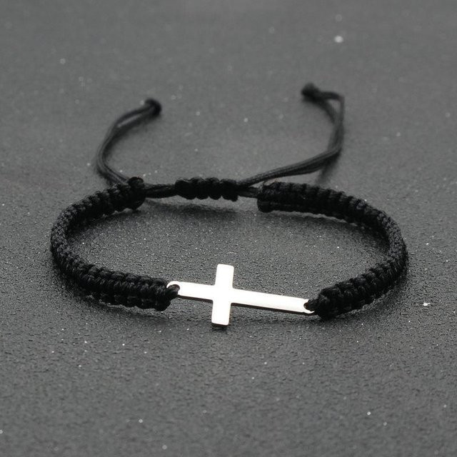 Lucky Star Jewelry Armband, geflochtenes Seil, Schwarz, Zirkonia, Unisex - Bild 1