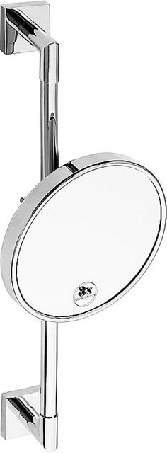 Brillantbad META Rasier- und Kosmetikspiegel aus Messing in Chrom poliert, Farbe Silber, H x B x T: 55 x 20 x 14 cm, Durchmesser: 20 cm - Bild 1