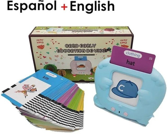 Yiran bag Sprechende Lernkarten Englisch Deutsch Spanisch Französisch 3-6 Jahre - Bild 1