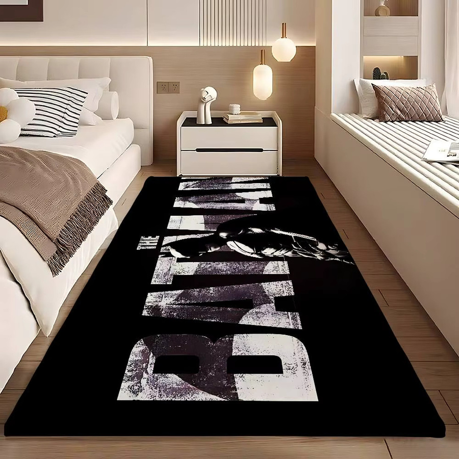Mesuca Batman Klassischer Teppich in Schwarz, Rutschfeste Rechteckige Matte für Badezimmer oder Eingangsbereich, B/T: 60 x 40 cm - Bild 5