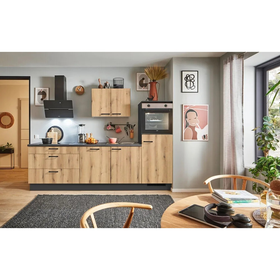 pino Küchenzeile Evoke Eiche mit 1 Geräteschrank, Breite: 270 cm, Höhe: 174 cm, Tiefe: 60 cm - Bild 2