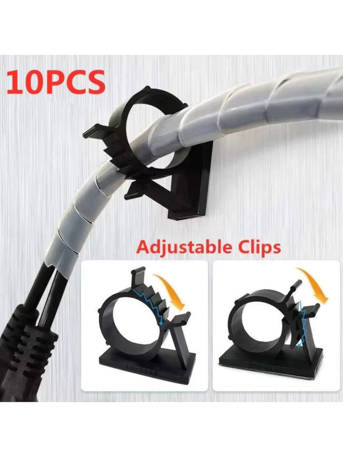 Selbstklebende Kabelorganizer Clips zur Kabelverwaltung in Schwarz - Bild 7