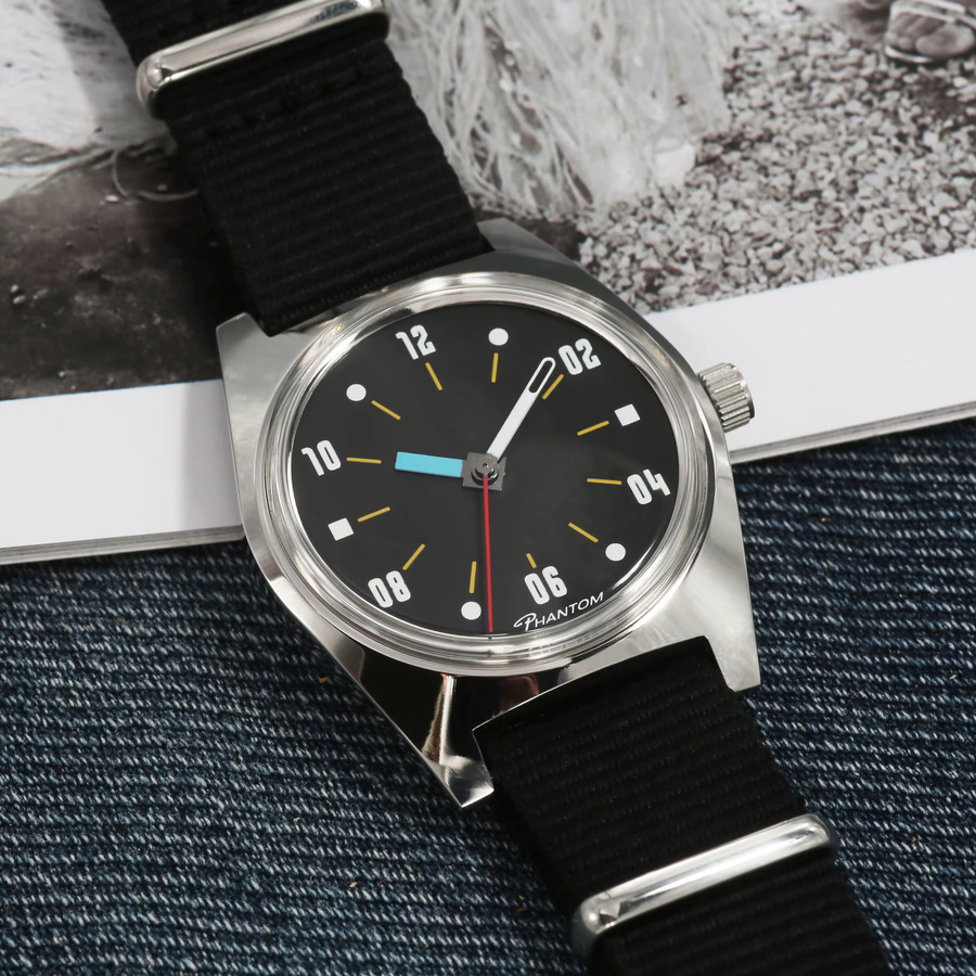 HEIMDALLR Armbanduhr, Mechanisch, Handaufzug, Edelstahl, Schwarz, Herren - Bild 2