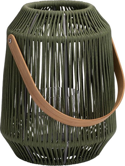 Stern Laterne Nele aus Aluminium in Anthrazit mit dunkelgrüner Kordel, Durchmesser: 39 cm, Höhe: 50 cm - Bild 1