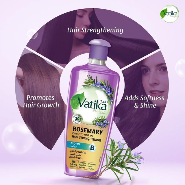 Vatika Naturals Haaröl Rosemary, 180 ml, Unisex - Bild 1