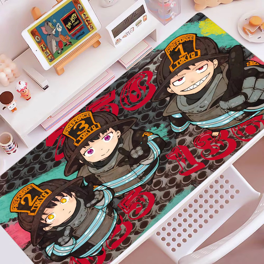 Fire Force Custom Skin verdicktes Gaming-Mauspad in Multicolour als übergroße Tastaturmatte für Notebook und Tisch - Bild 4