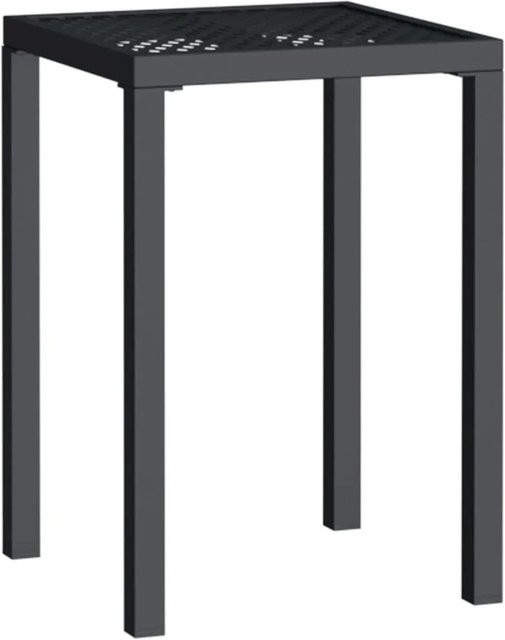 Furnicato Gartentisch aus Stahl in Anthrazit mit modernem Mesh-Design, B/T/H: 50 x 50 x 72 cm - Bild 1